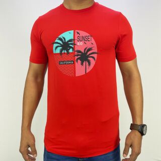 MEN'S ACTIVE T- SHIRT CHEST PRINT