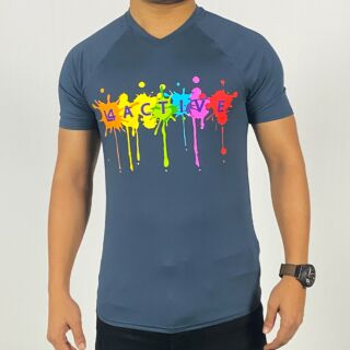 MEN'S ACTIVE T-SHIRT CHEST PRINT