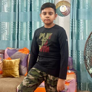 BOY'S LONG SLEEVE PRINTED T-SHIRT