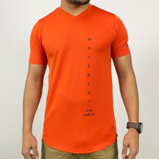 MEN'S ACTIVE T-SHIRT CHEST PRINT MESH