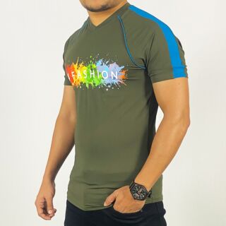 MEN'S ACTIVE T-SHIRT CHEST PRINT